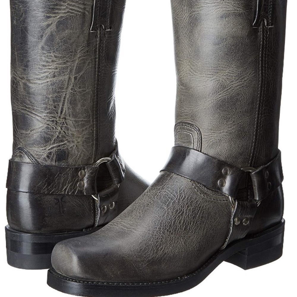Frye Harness 12R Boots in Charcoal NWOT